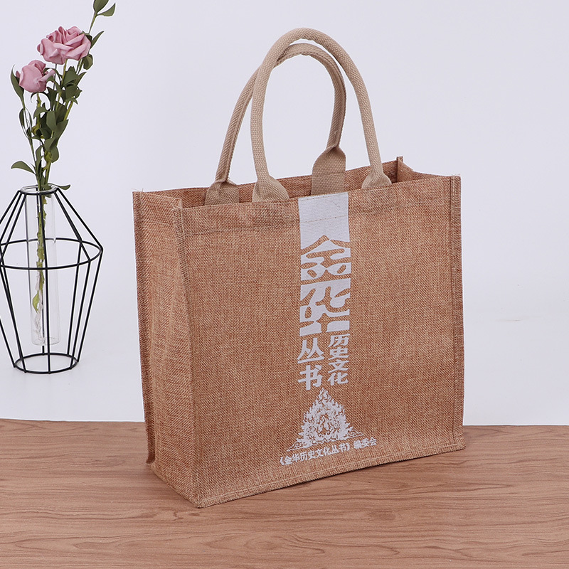 Clear Printing Linen Non-Woven Bag Fashion Handbag Advertising Creative Film Covering Shopping Bags Logo Can Be Printed