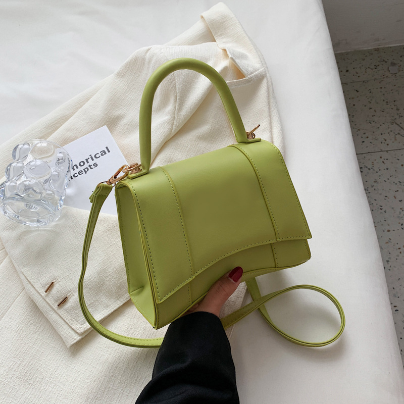 Fashion Shoulder Bag for Women 2022 Autumn New Solid Color Simple Stitching Handbag Daily Commuter Western Style Travel Bag