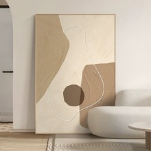 现代简约客厅装饰画抽象肌理壁画高级感沙发背景墙挂画大气落地画