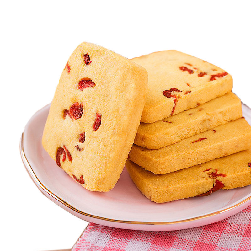 蔓越莓曲奇饼干吃的东西零食小包装网红早餐休闲食品批发整箱g