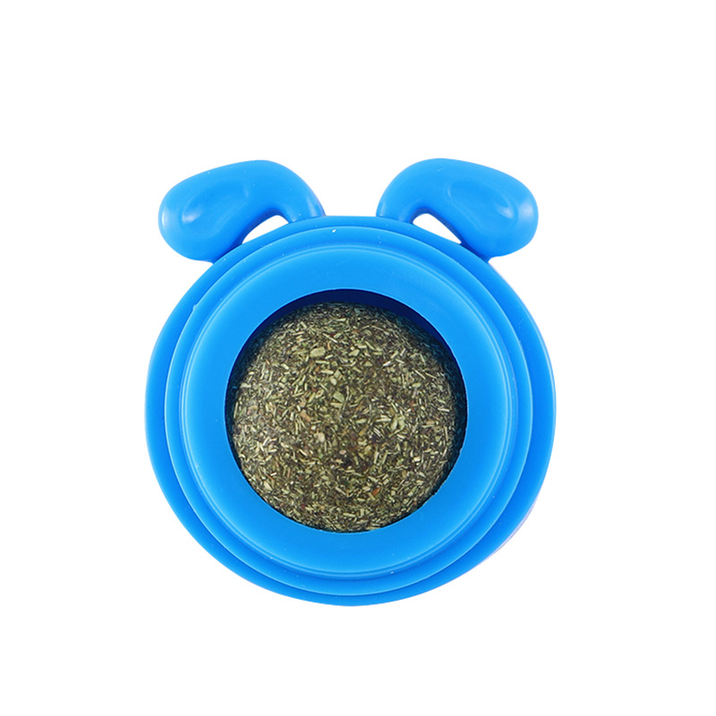 multi-functional replaceable appetizer and digestion aid molar teeth cleaning and licking music rotatable cartoon catnip ball