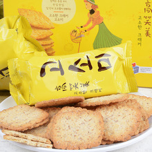 韩国食品好丽友高笑美饼干216g大盒芝麻香甜酥脆饼干休闲零食