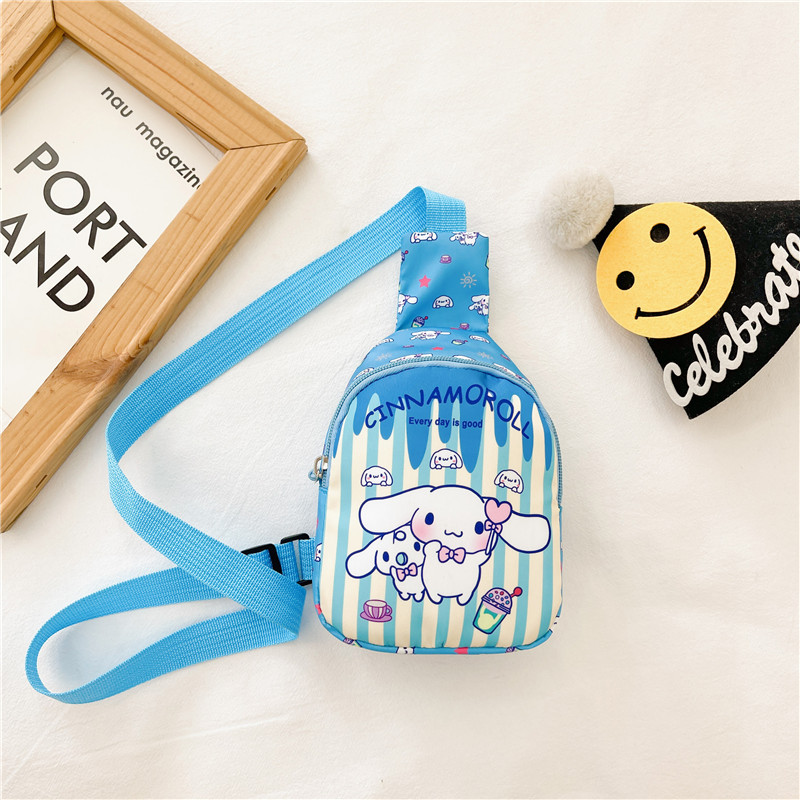 2023 Summer New Children's Bags Cute Cartoon Pattern Boys and Girls One Shoulder Crossbody Chest Bag Change Snack Storage Bag