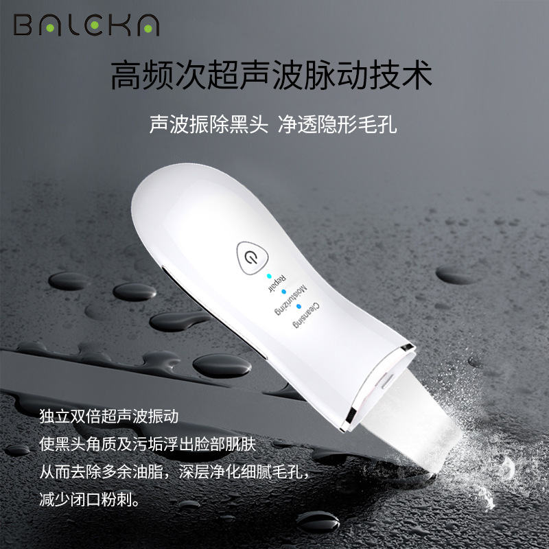 Ultrasonic Skin Cleaner Ion Import Instrument EMS Micro-Current Beauty Instrument Household Facial Pores Cleaner