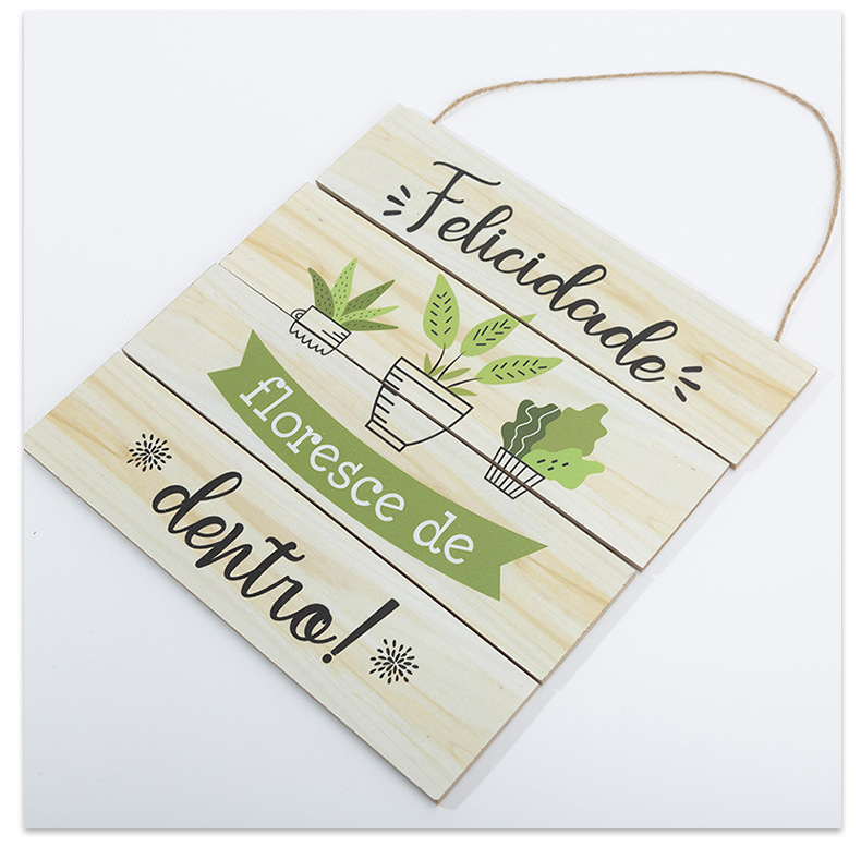 厂家供应 手工创意家居装饰欧式木制品挂牌门牌diy木制吊牌批发