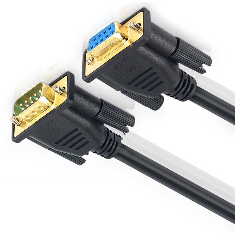 串口db9针串口数据线rs232连接线公对公对母交叉直连线com延长线