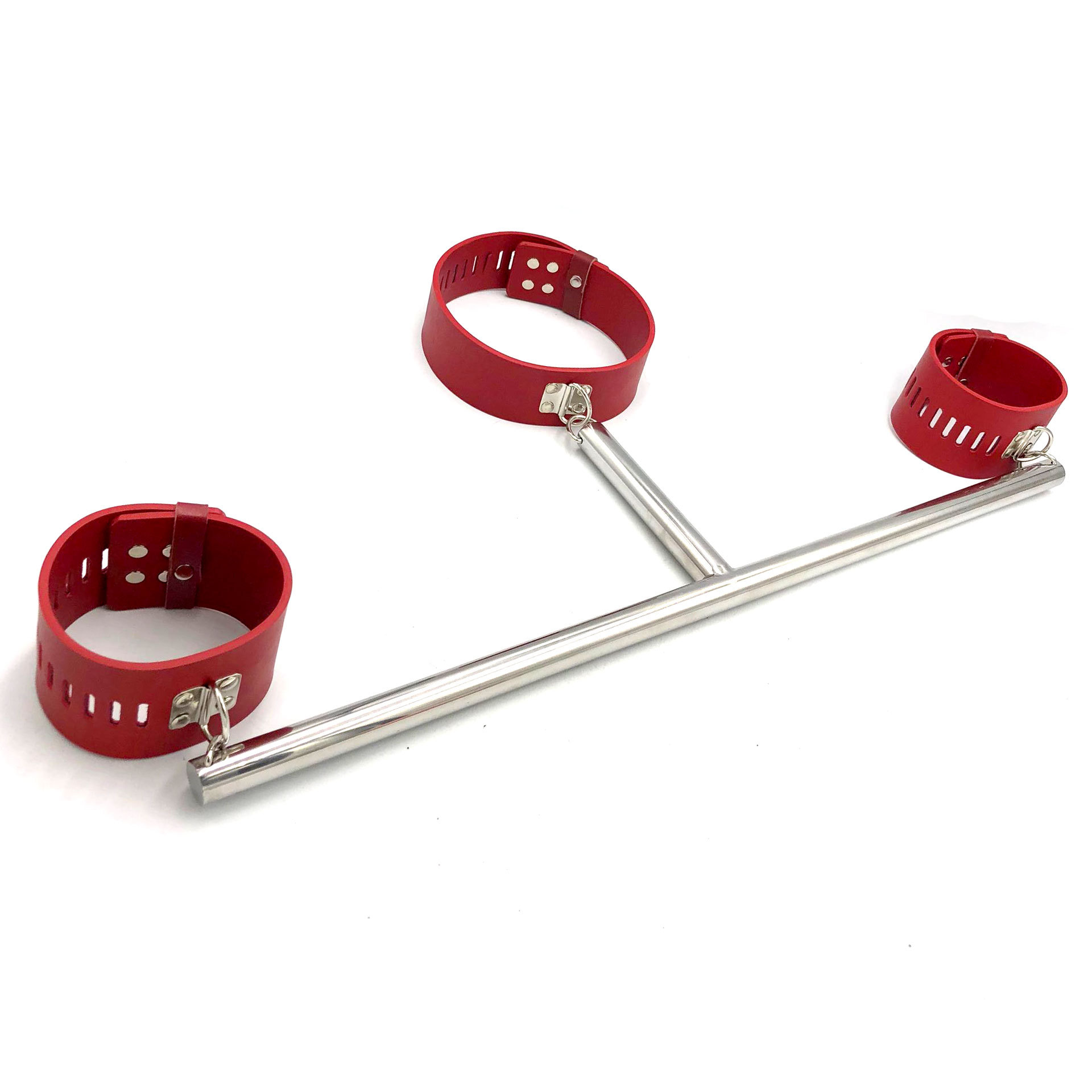 黑帝不锈钢钢管手颈连铐 金属杆固定铐束缚捆绑成人调教情趣用品