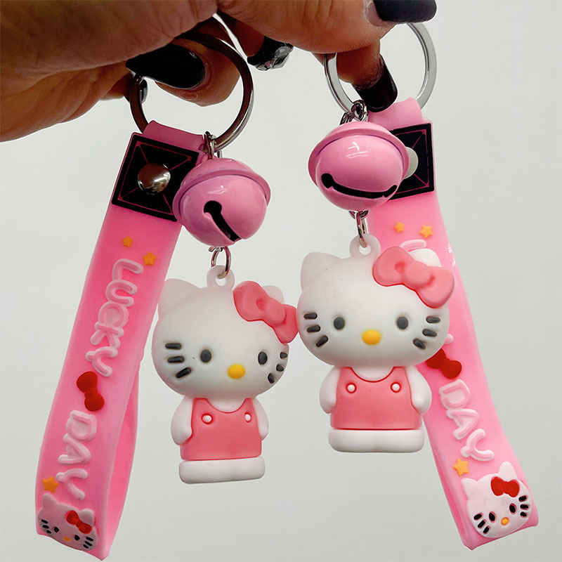 新款卡通KT猫三丽鸥钥匙扣挂件 可爱潮玩库洛米包包挂饰礼品