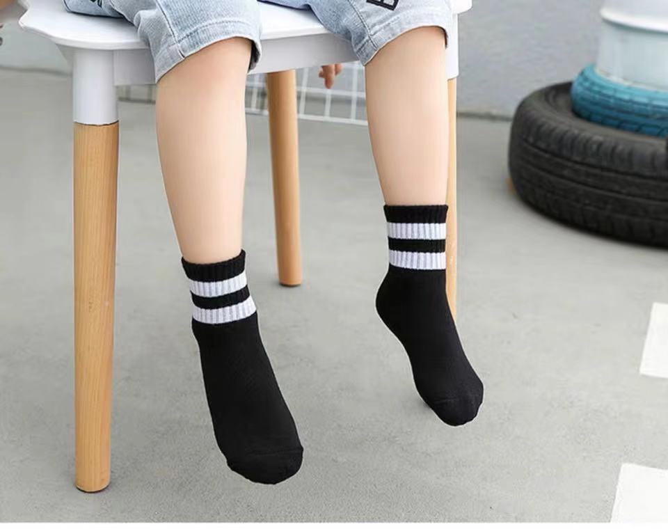 儿童袜子男女男小童中筒春季小学生中大童宝宝男童女童棉袜春秋