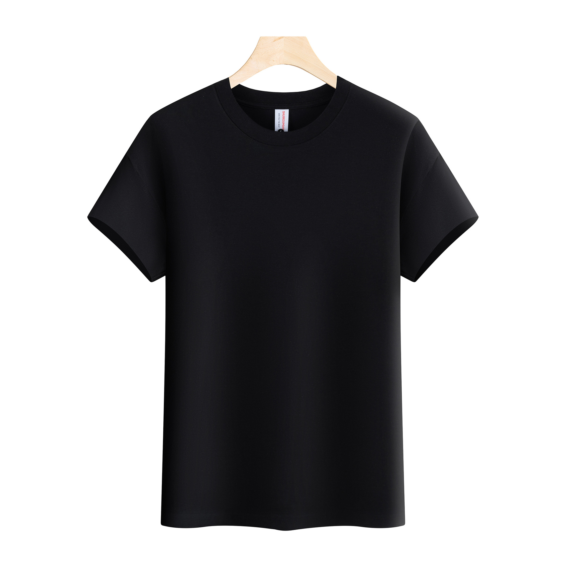 Heavy Cotton Liquid Ammonia Seamless T-shirt Customized Men's and Women's Drop Shoulder Solid Color Loose round Neck Short Sleeved T-shirt Printed T-shirt