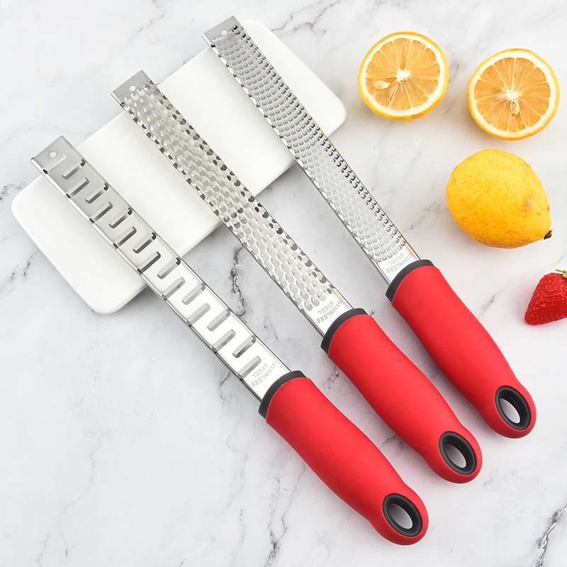 spot 304 stainless steel cheese grater lemon peeler cheese grater etching craft planing kitchen gadget color box packaging