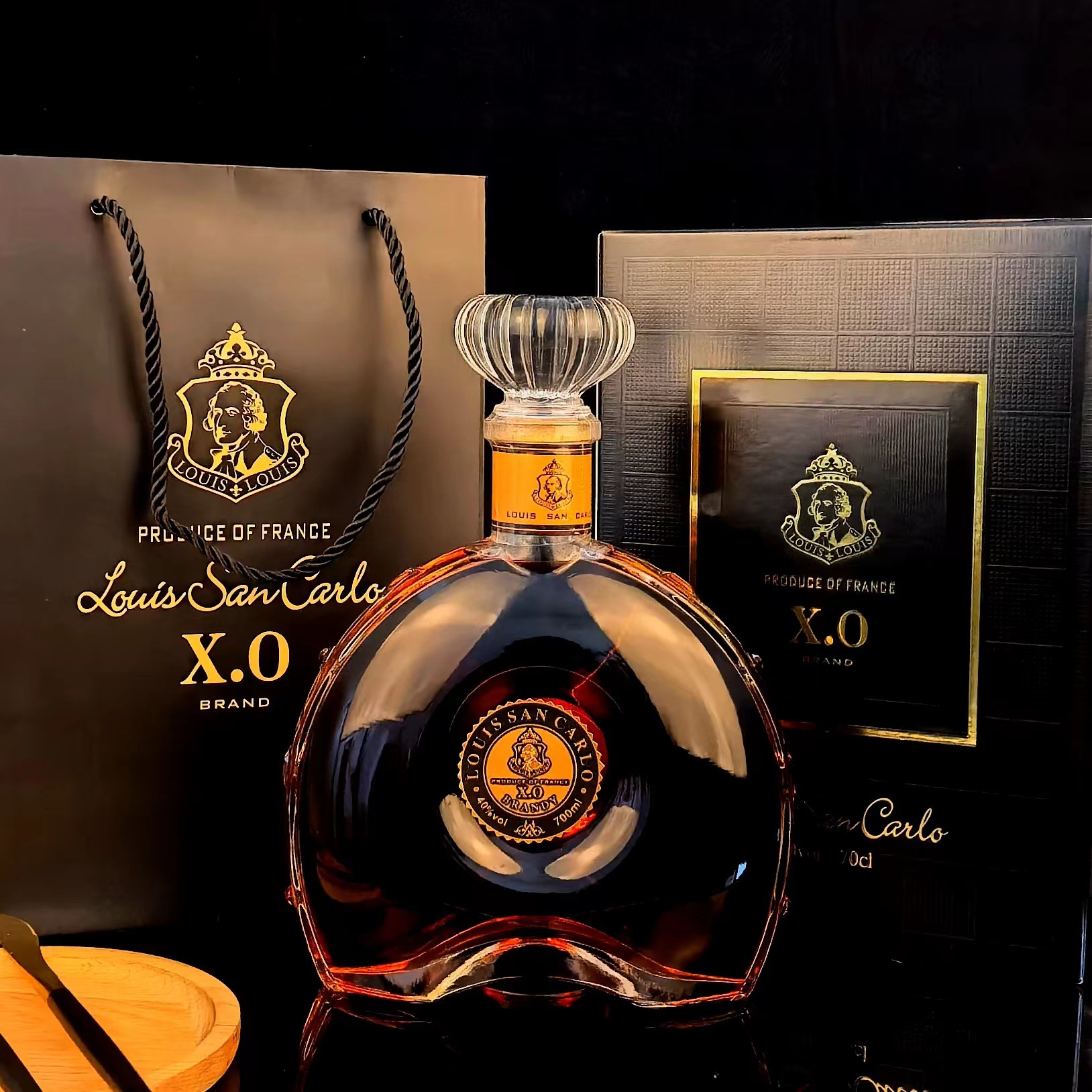 洋酒法国原瓶进口白兰地葡萄酒礼盒装40度xo酒吧会所批发代理促销