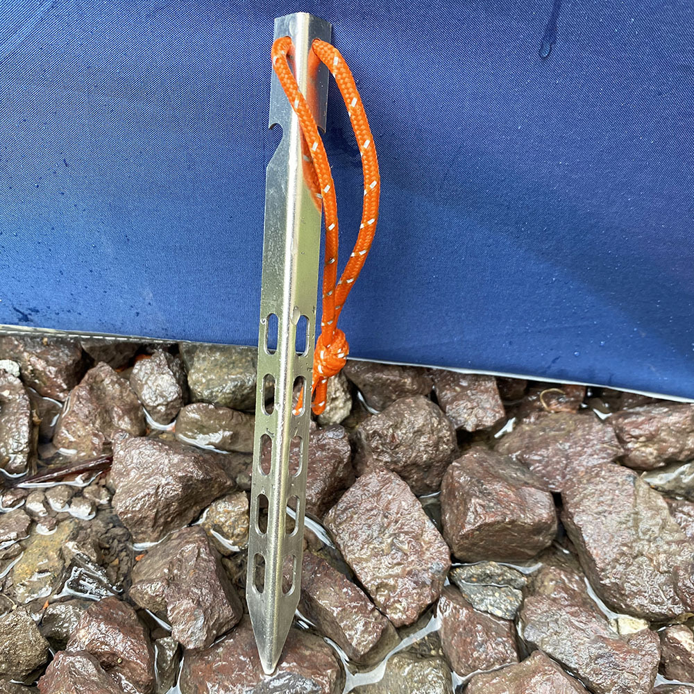 户外帐篷地钉天幕地钉钛合金露营野营地钉沙滩雪地钉v形带绳地钉