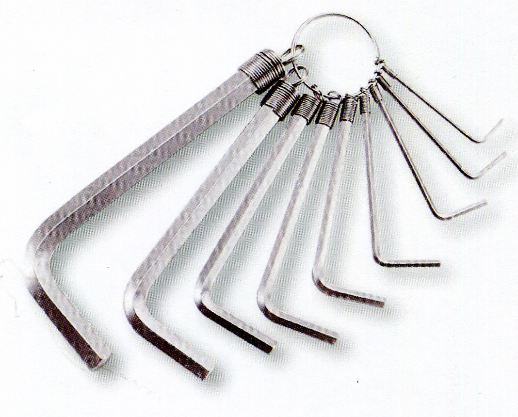 10pc钥匙圈内六角扳手内6角扳手内六方加工多用途内六角扳手套装