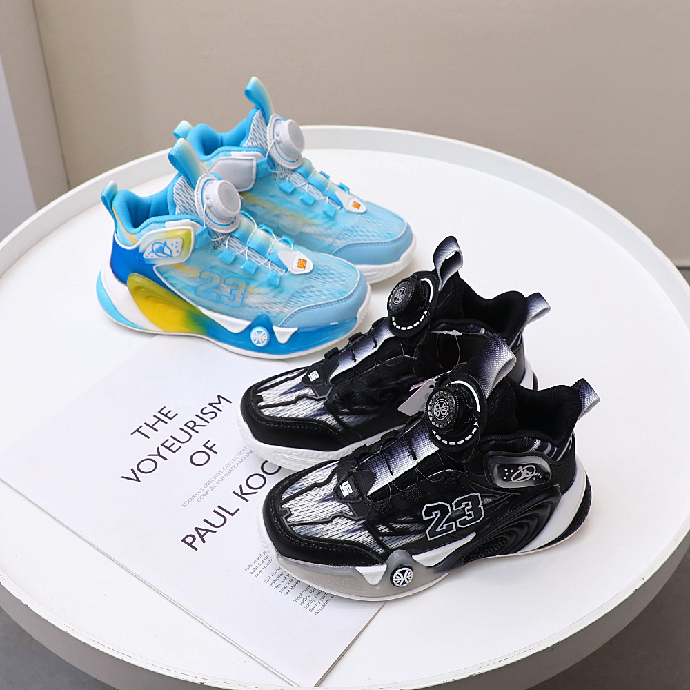 品牌单网儿童篮球鞋2024夏季新款镂网男大童运动鞋学生鞋9806