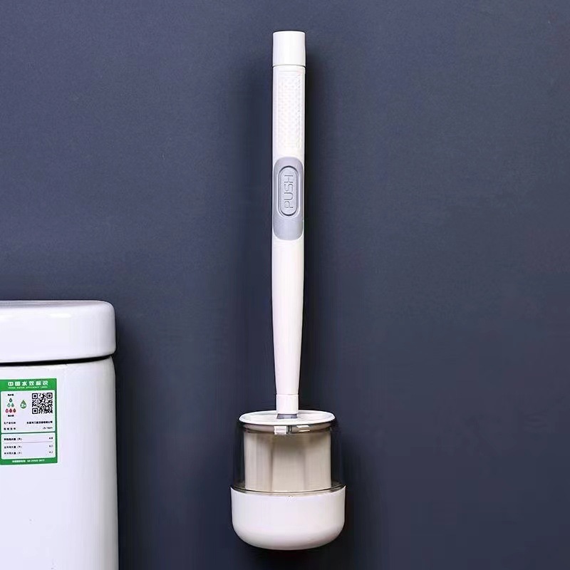 Long Handle Can Add Liquid Silicone Toilet Brush