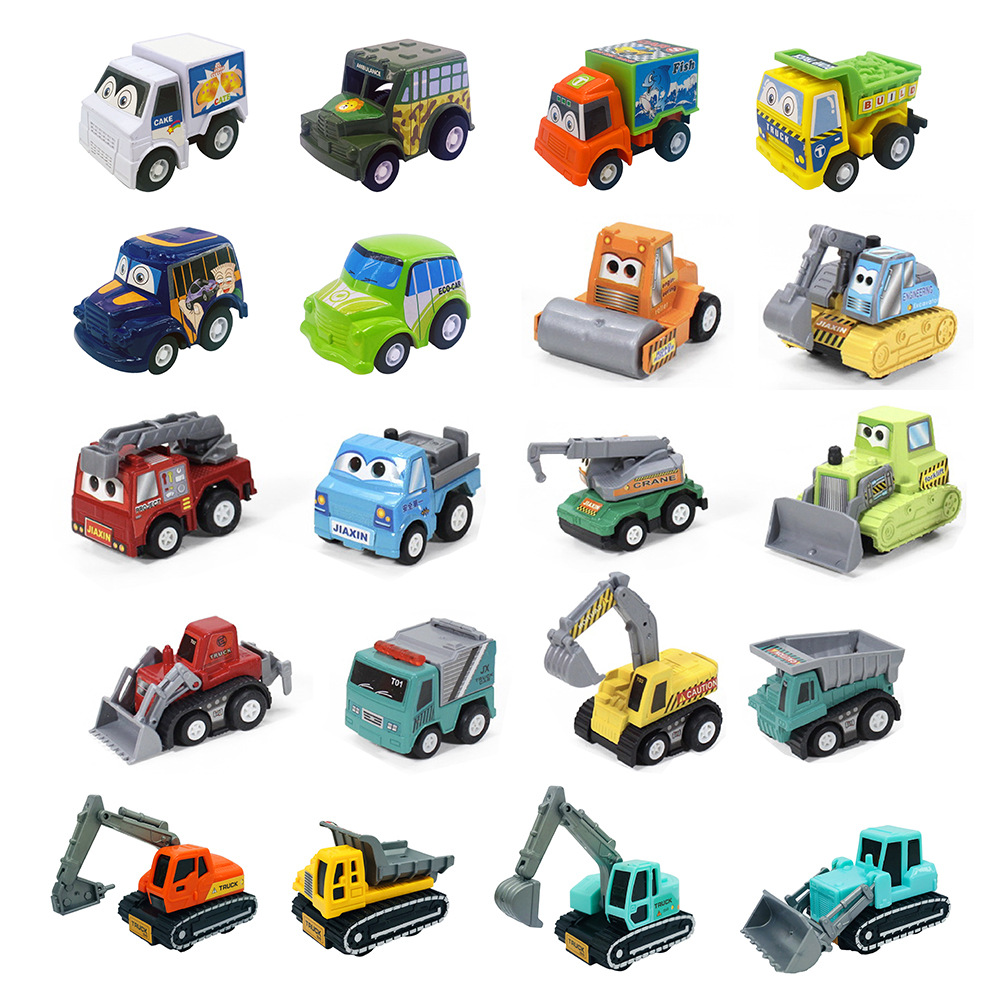 儿童回力小车工程车模型 挖掘机散装宝宝收集口袋小玩具掌柜推荐1