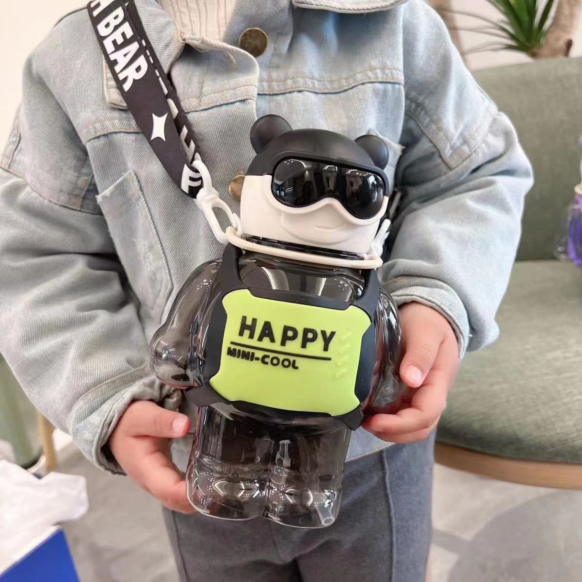 Creative Lightning Robot Space Plastic Drinking Cup Straw Cup Good-looking Children's PC Large Capacity Cute Cup