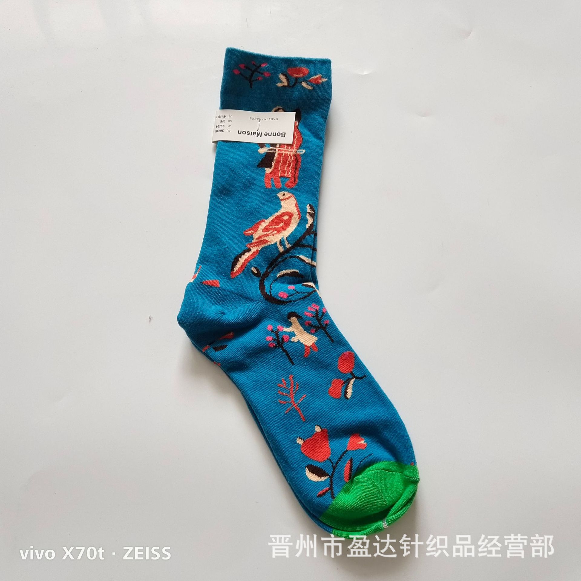 French BM Niche Abstract Art Oil Painting Female Middle Tube Socks Street Cool All-Match Fashion Socks Wholesale