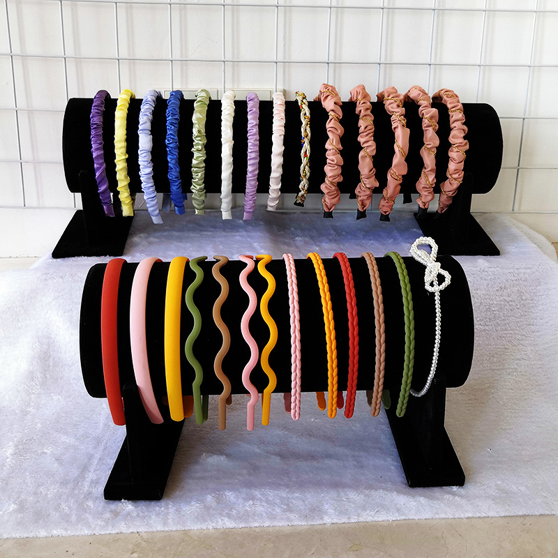 发箍展示架绒布首饰架头箍架发卡架发绳发圈架子头饰收纳架