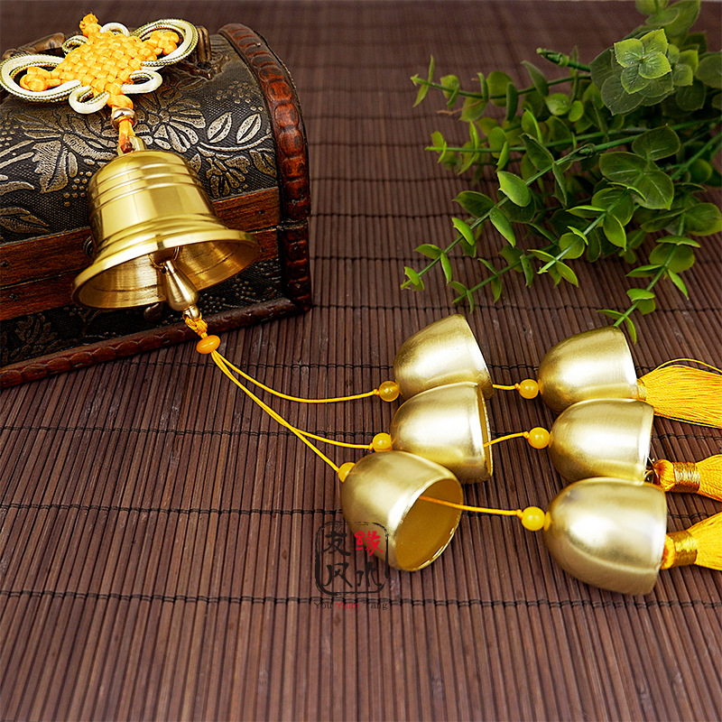 纯铜风铃diy挂饰 小清新日式风水风铃古风镇宅招财家居吉祥物铃铛