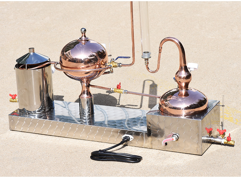 3l夏朗德壶式蒸馏器葫芦型白兰地蒸酒器酿酒设备酿酒机小型家用