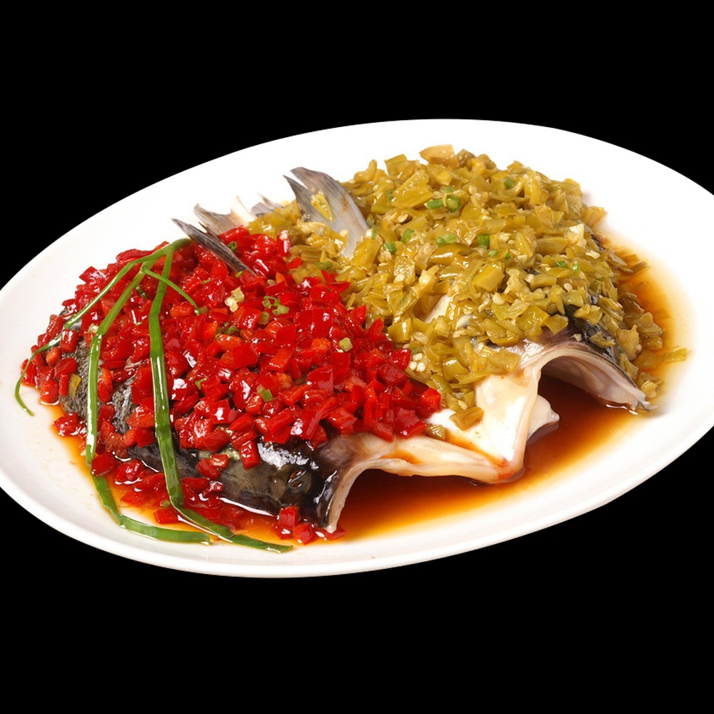 好余轩剁椒鱼头 带剁椒调料包 冷冻剁椒鱼头 鲢鱼头540克*14包/件