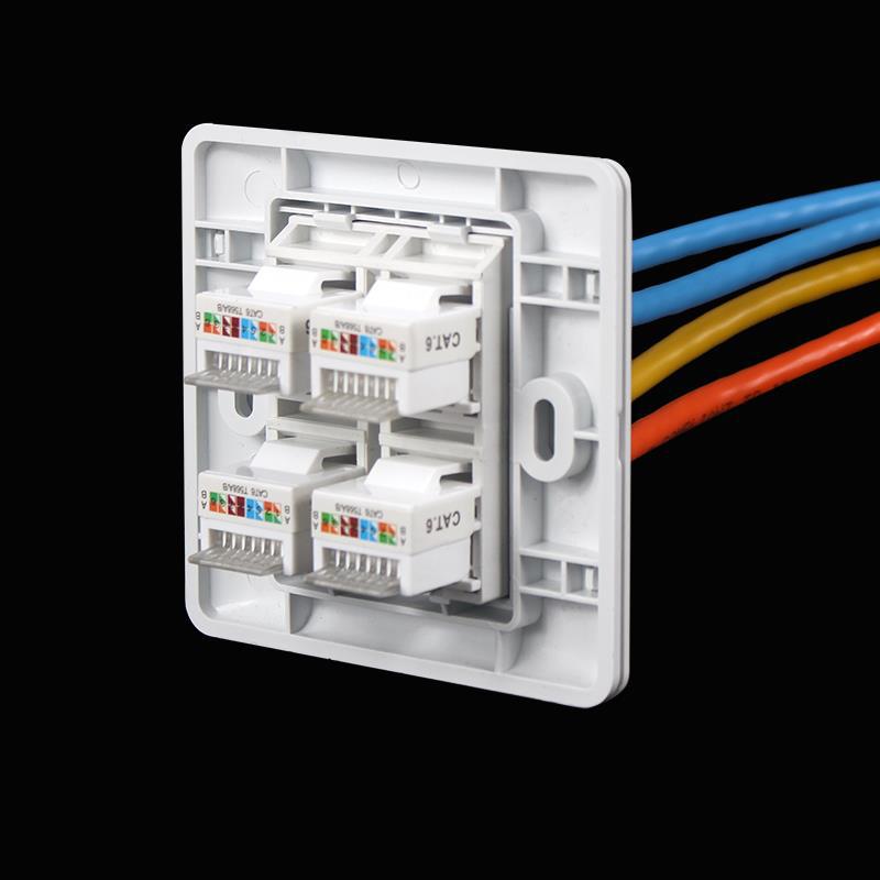 免打网络模块单口双口三四口86型网线面板超五类六类电话电脑插座