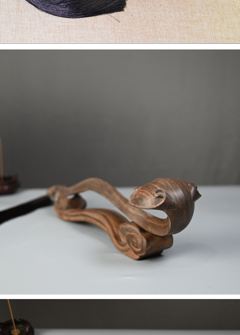 越南沉香木木雕如意摆件家居摆件开业乔迁送礼事事如意实木工艺品