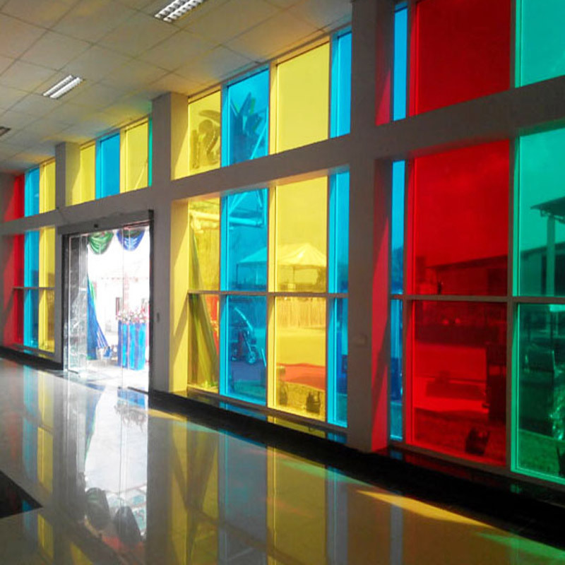 pet彩色玻璃贴膜遮阳防晒隔热膜 防晒透光自粘窗户贴磨砂玻璃贴纸