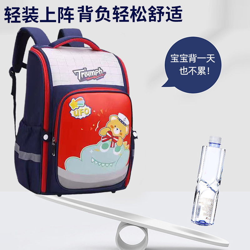 New Fashion Cross-Border Schoolbag to Reduce Study Load Spine Protection Large Capacity Backpack Cross-Border Middle East Large Volume Foreign Trade