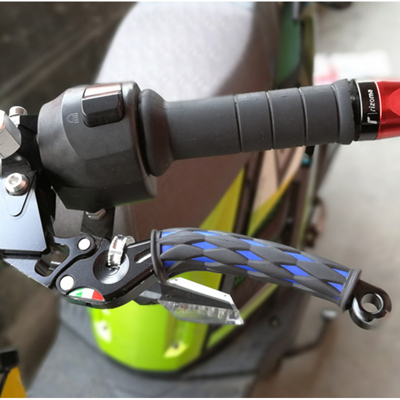 越野踏板电摩托车牛角手把套鬼火电动车把刹车把手胶改装手柄配件