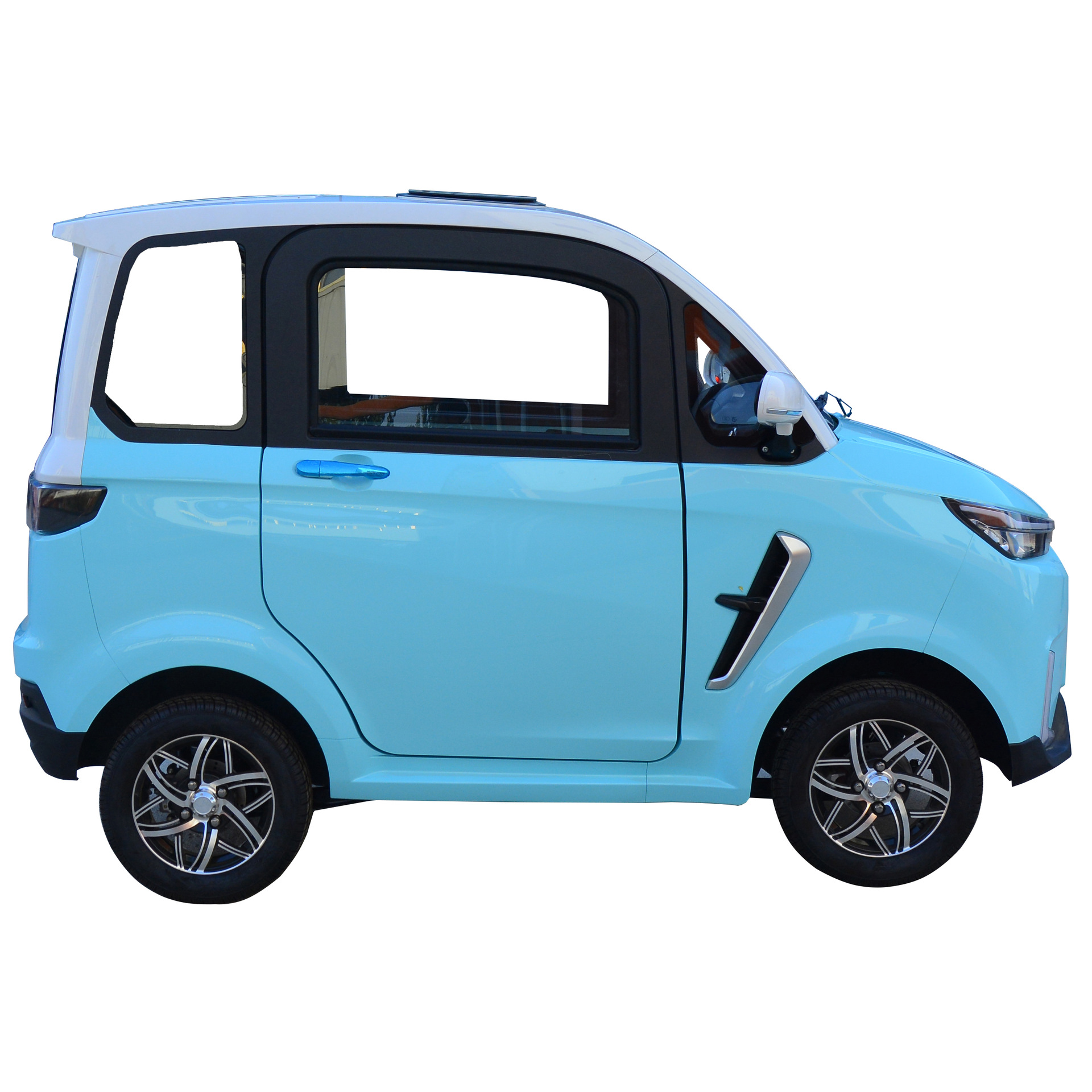 电动四轮车全封闭四轮代步车老人接送孩子带棚四轮电瓶车盘式四轮