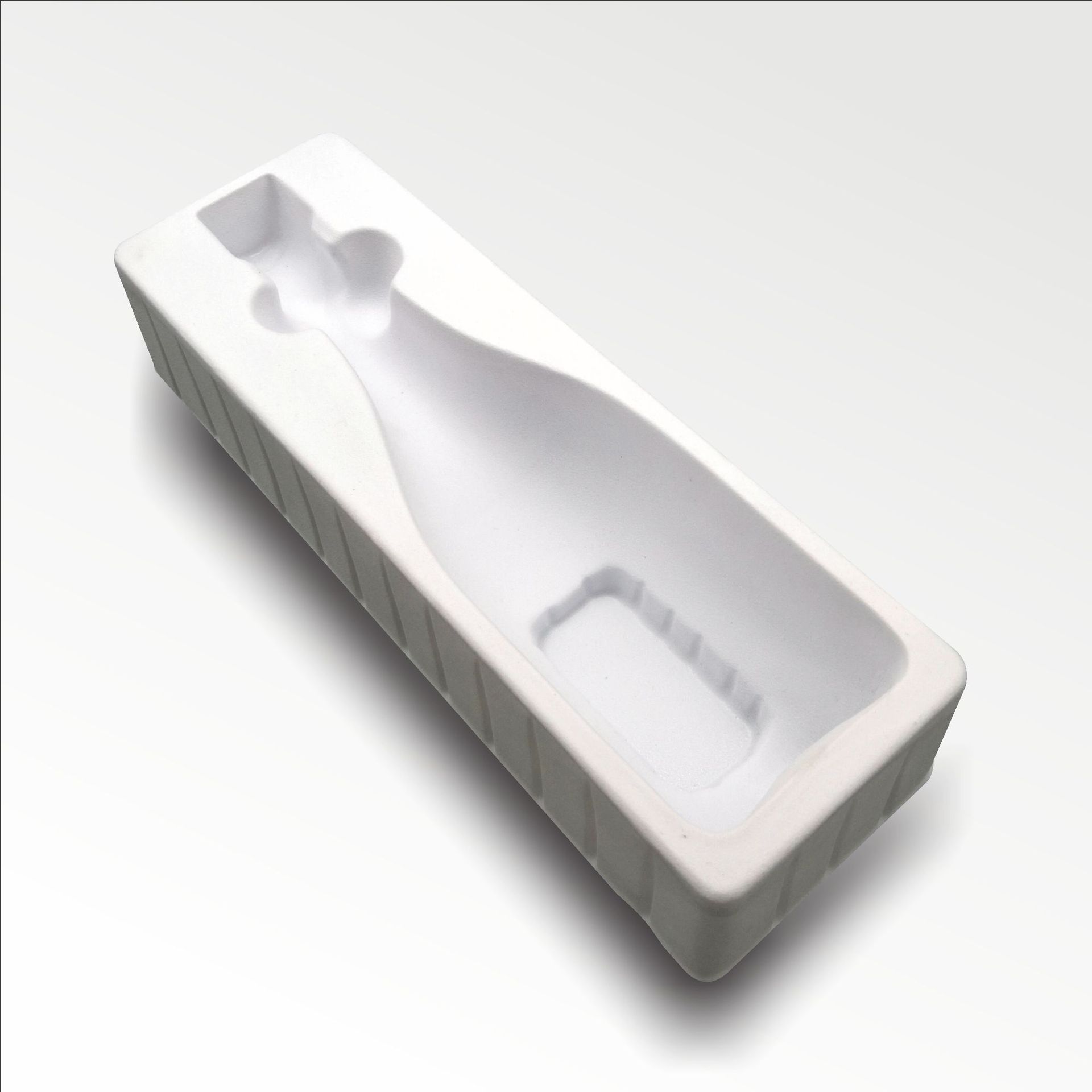 定制红酒吸塑内托白色ps植绒葡萄酒吸塑包装内衬酒盒吸塑内托定制