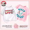 girl Short sleeved T-shirt pure cotton lovely summer children half sleeve Chinese child student white Korean Edition Primer Children's clothing jacket