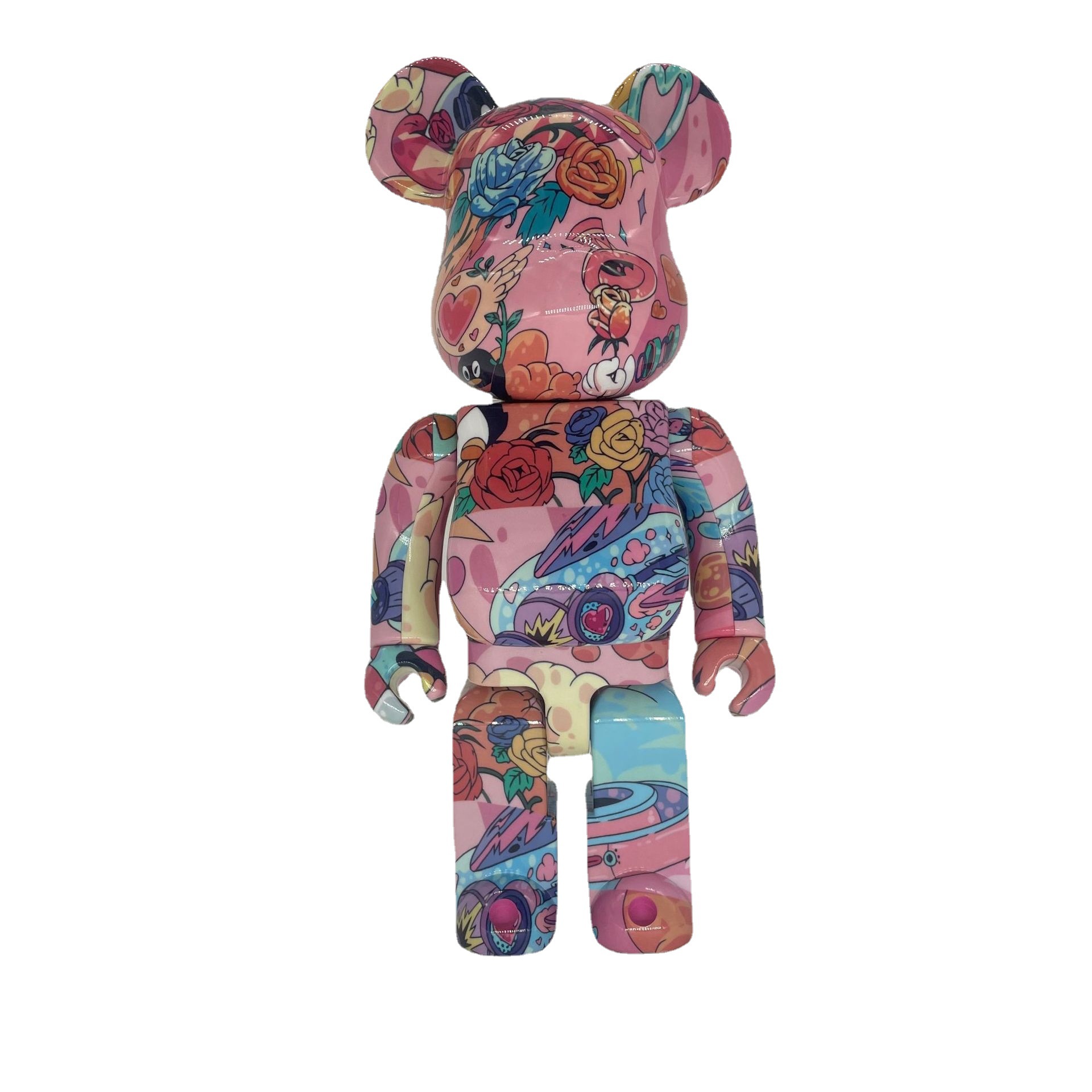 bearbrick 400% qq情人节 暴力熊 亚克力盒摆件潮流玩具公仔现货