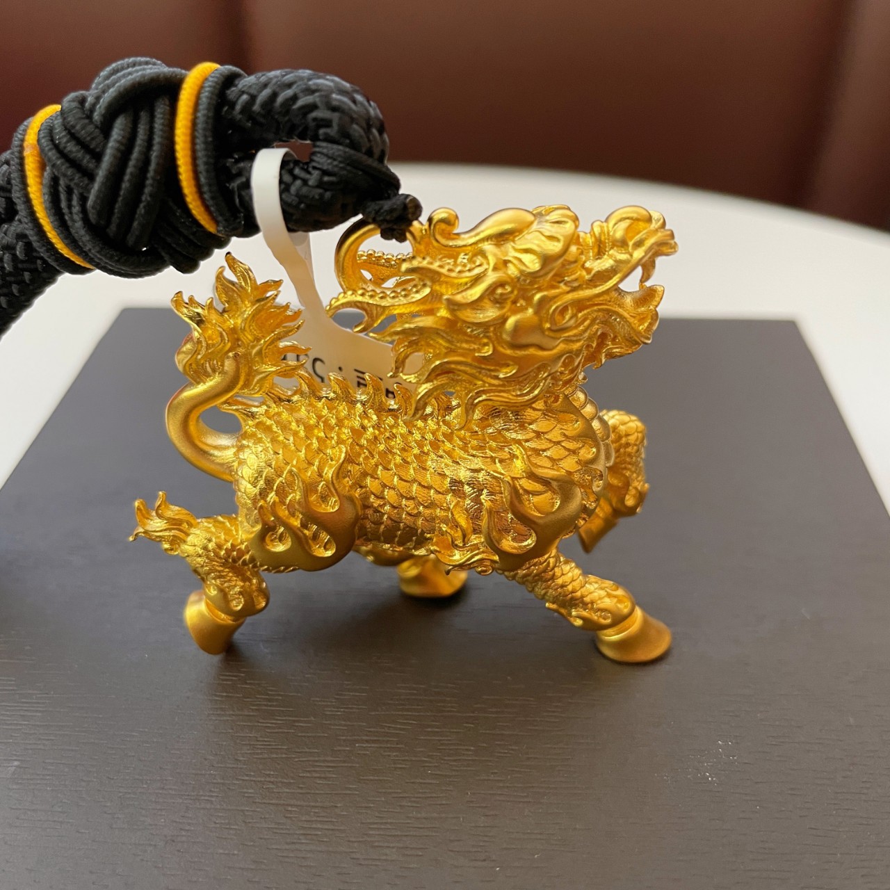 厂家批发沙金火麒麟吊坠 霸气祥瑞麒麟挂件哑光转运珠配件首饰品