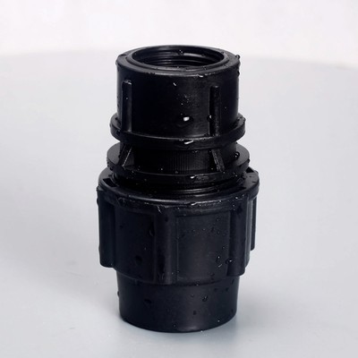 黑色PE水管配件自来水管抢修快速接头内外丝直接厂家直销无需热熔