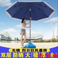 太阳伞遮阳伞大型雨伞超大号户外商用摆摊圆伞沙滩伞防晒防雨折叠