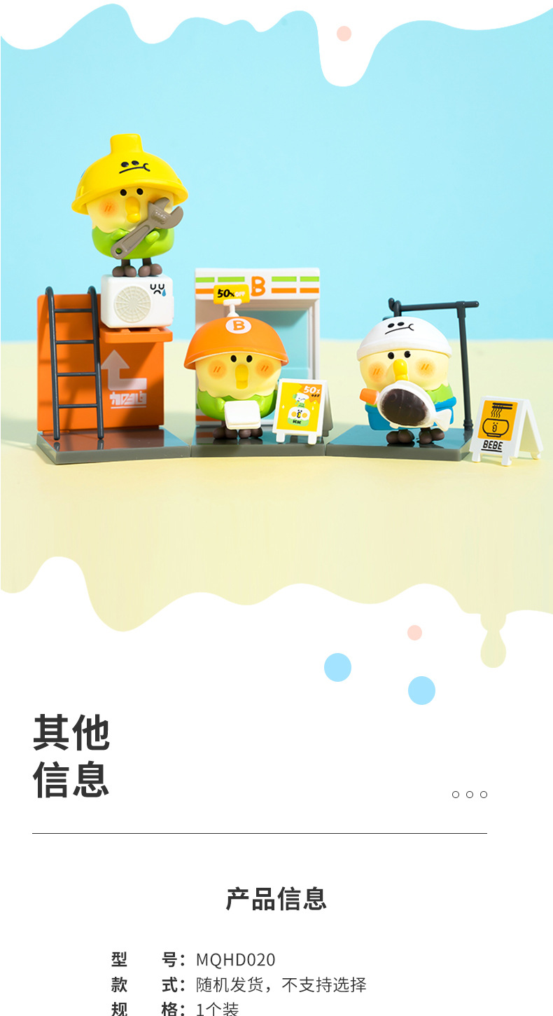 萌趣馆小鹦鹉bebe城市角落系列盲盒