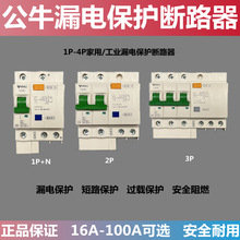 公牛空气开关16A25A63A漏电保护两相断路器家用总闸总开关漏保2P