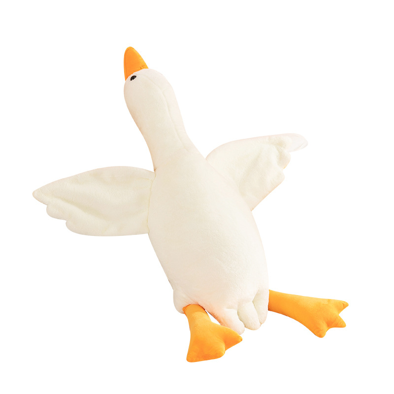 Internet Celebrity Big White Geese Sleeping Pillow Big Goose Doll Wholesale Plush Toy Sleeping Pillow Leg-Supporting Doll Comforter Toys