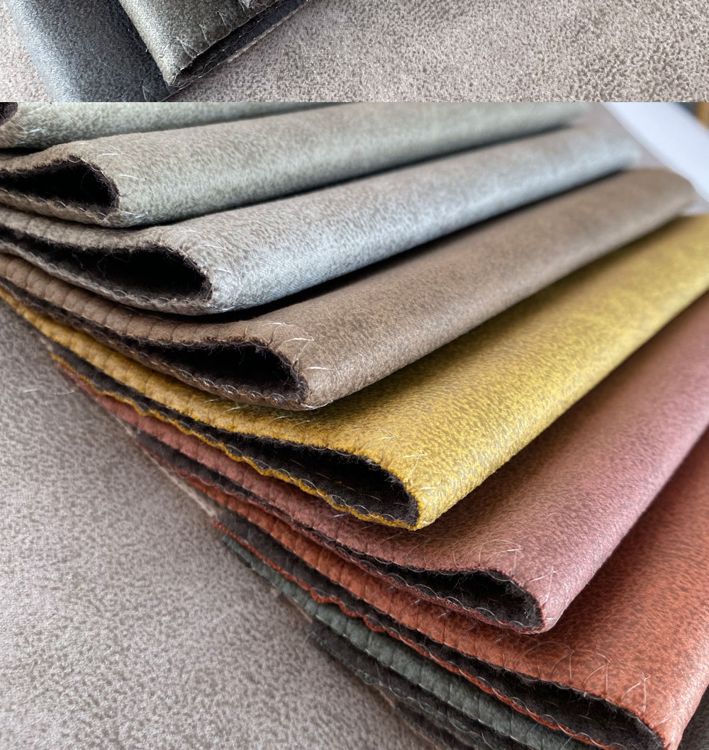 仿棉绒烫金科技布 仿皮布靠枕吸水地垫 车套软包坐垫沙发面料