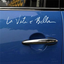 40cm*8cm美丽人生车贴 La Vita e bella 灯眉保险杠划痕汽车贴纸