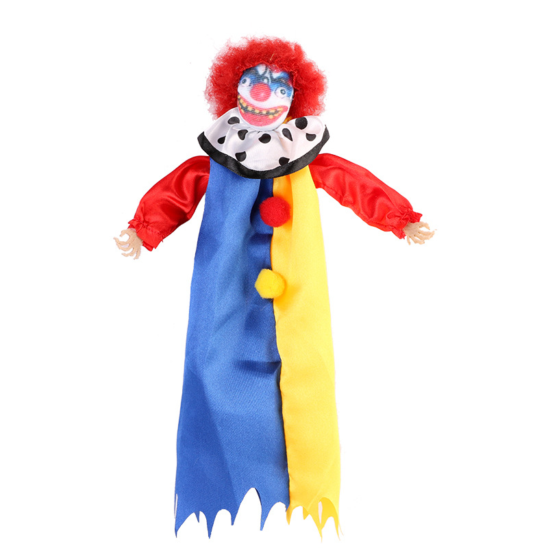 Cross-Border Spot Halloween Decorations Halloween Horror Clown Doll Pendant Haunted House Party Layout Props