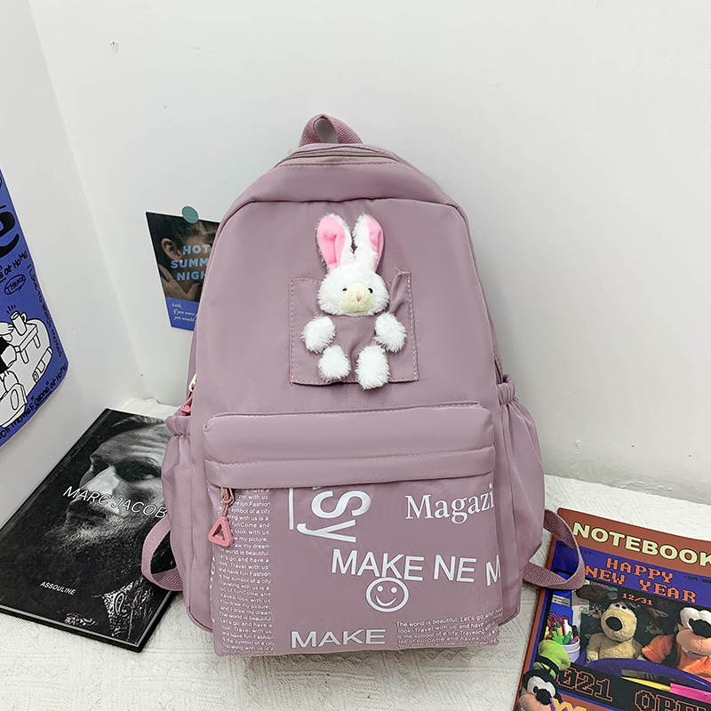 Foreign Trade Wholesale Student Backpack Women's Preppy Simple Schoolbag Japanese and Korean Primary School Student Backpack Ins Harajuku Cute Fashion