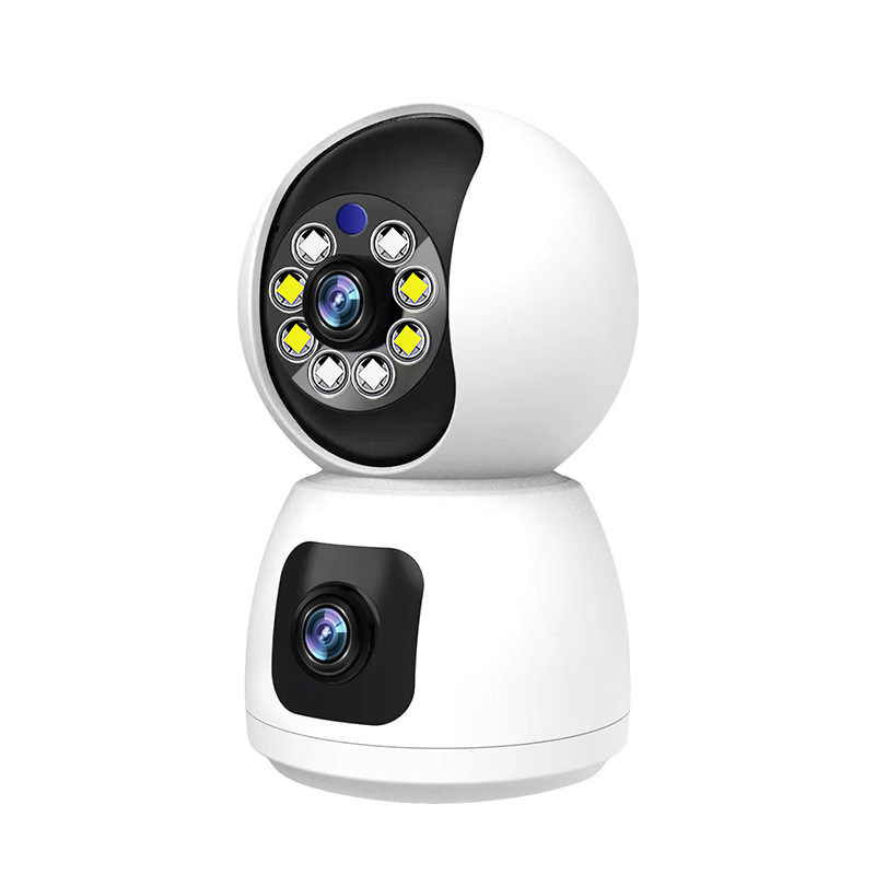 室内家用监控器红外夜视wifi高清看护器双目手机远程监控摄像头