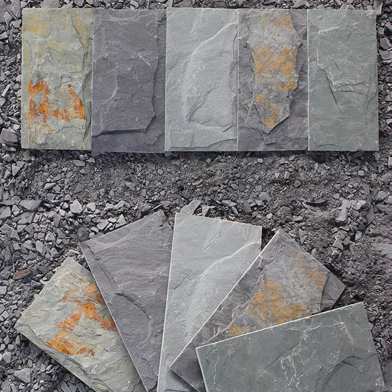 青石板蘑菇石别墅自建房仿古外墙砖锈色天然文化石墙面砖面包石