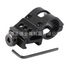 Tactical Flashlight Mount 歪脖子加25.4mm/30mm手电筒管夹支架