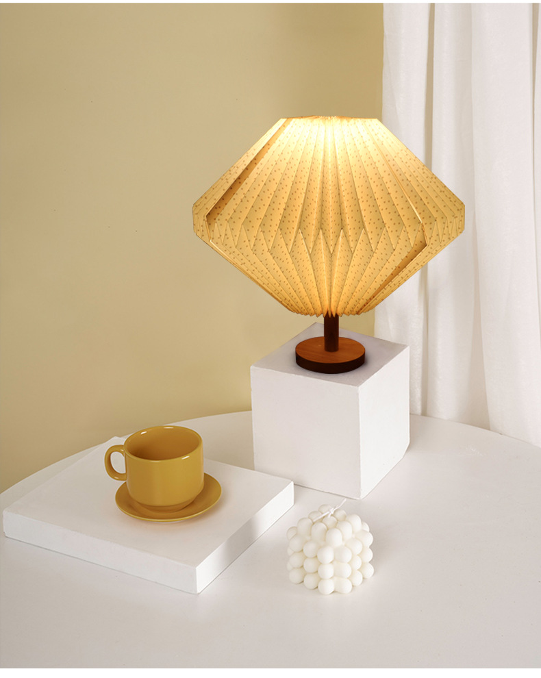 厂家订制折纸台灯灯笼台灯 diy灯罩 折纸diy 几何灯罩 简约设计灯